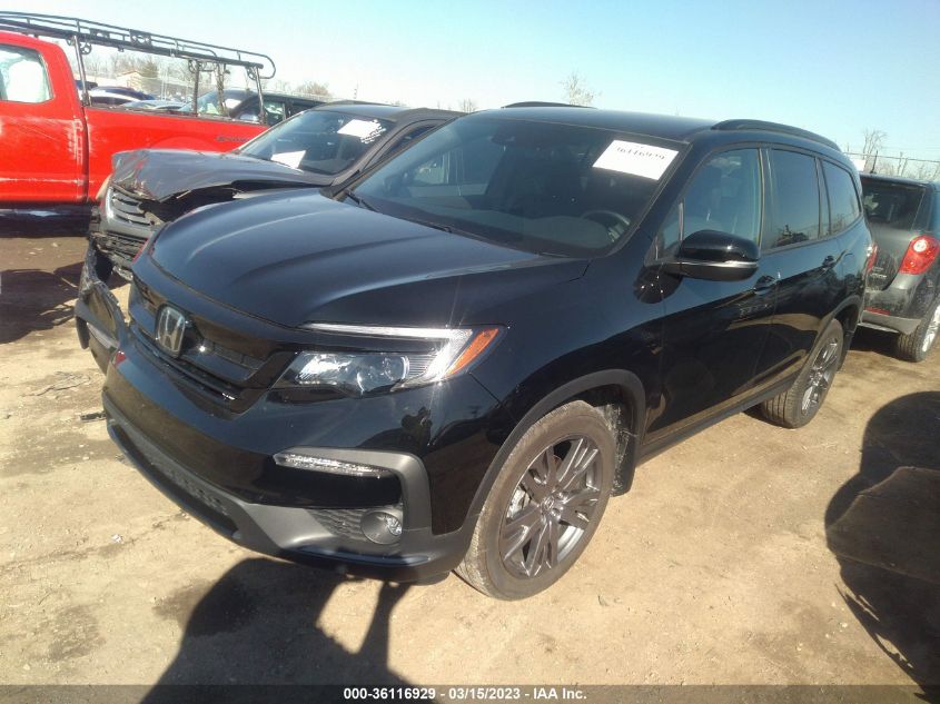 2022 HONDA PILOT SPORT VIN: 5FNYF6H35NB070105
