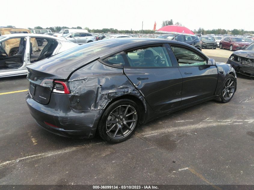 2022 TESLA MODEL 3 LONG RANGE VIN: 5YJ3E1EB0NF289937