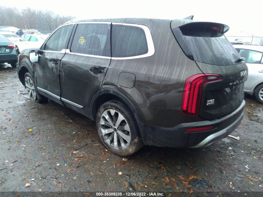 2022 KIA TELLURIDE EX VIN: 5XYP3DHC9NG211680