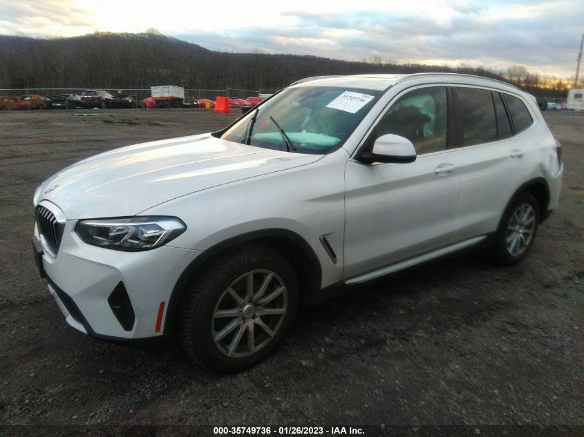 2022 BMW X3 XDRIVE30I VIN: 5UX53DP05N9J65067