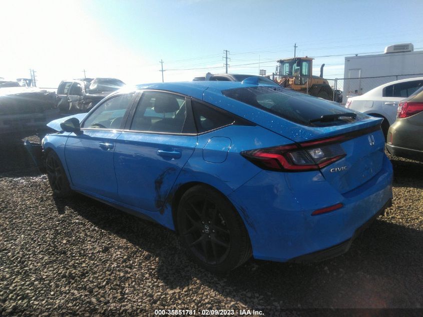 2022 HONDA CIVIC HATCHBACK SPORT VIN: 19XFL2H86NE020291