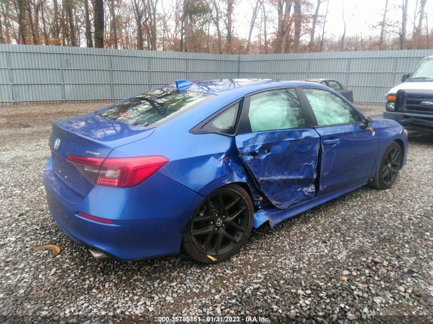 2022 HONDA CIVIC SEDAN SPORT VIN: 2HGFE2F51NH599960