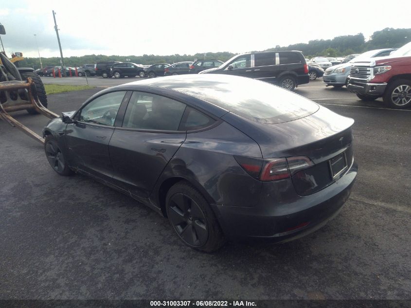 2021 TESLA MODEL 3 STANDARD RANGE PLUS VIN: 5YJ3E1EA9MF017439