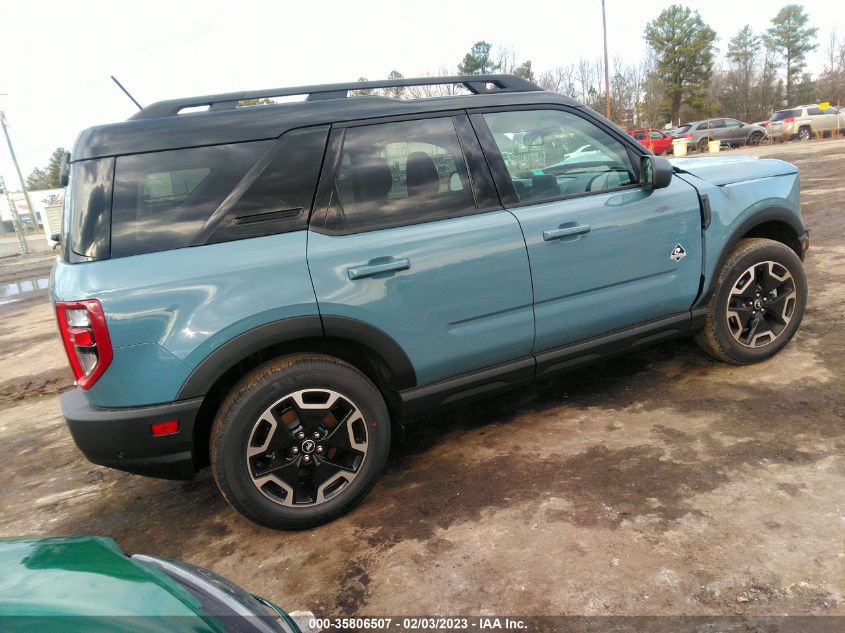 2022 FORD BRONCO SPORT OUTER BANKS VIN: 3FMCR9C65NRE30102