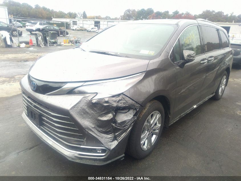 2022 TOYOTA SIENNA PLATINUM VIN: 5TDESKFC4NS066908