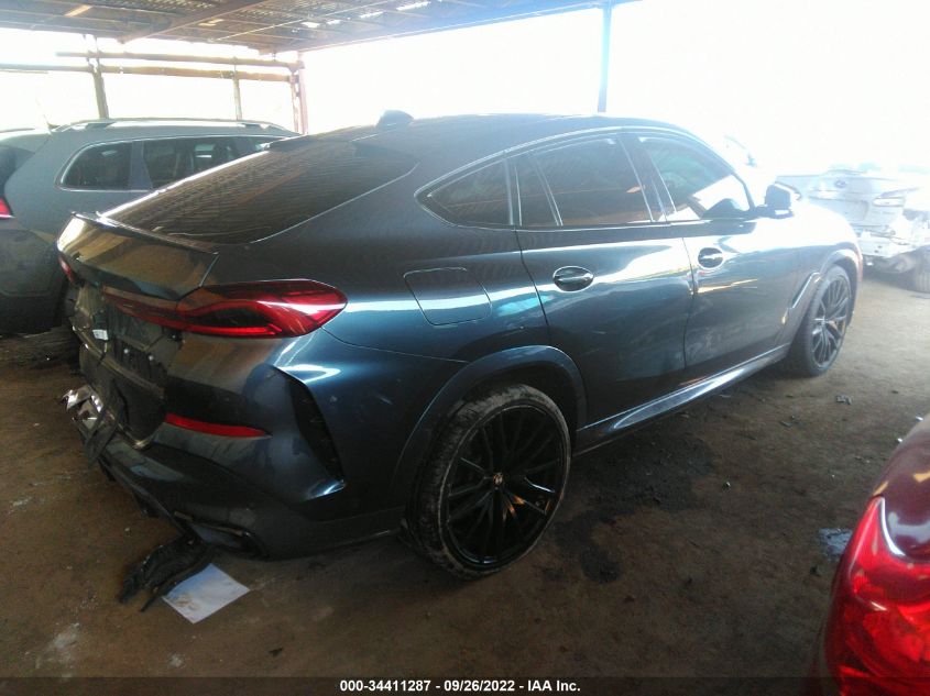 2021 BMW X6 XDRIVE40I VIN: 5UXCY6C01M9E44267