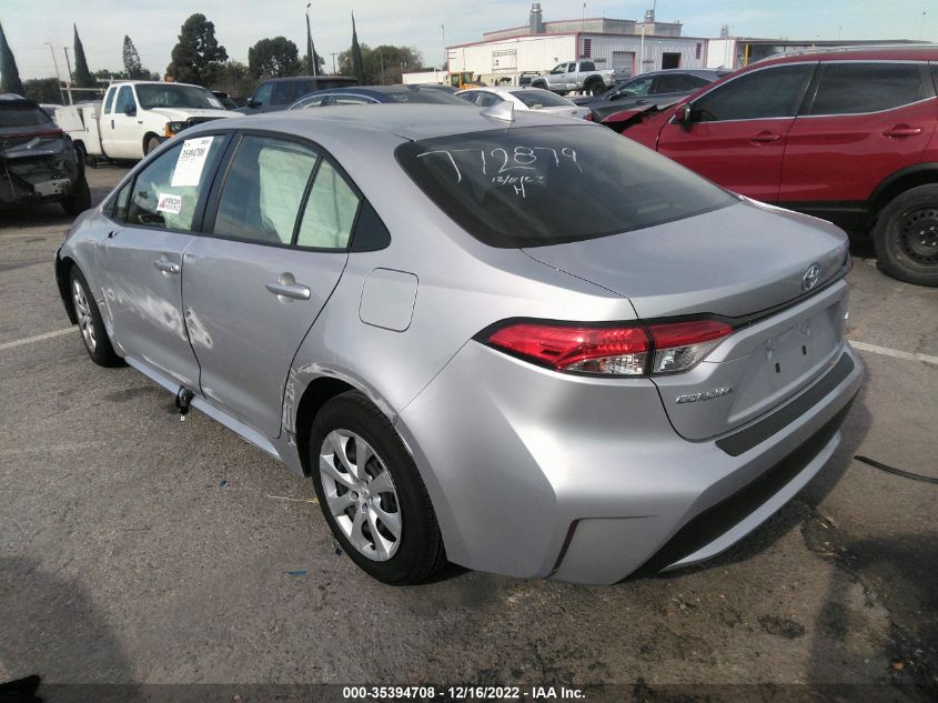 2022 TOYOTA COROLLA LE VIN: JTDEPMAE1N3030424