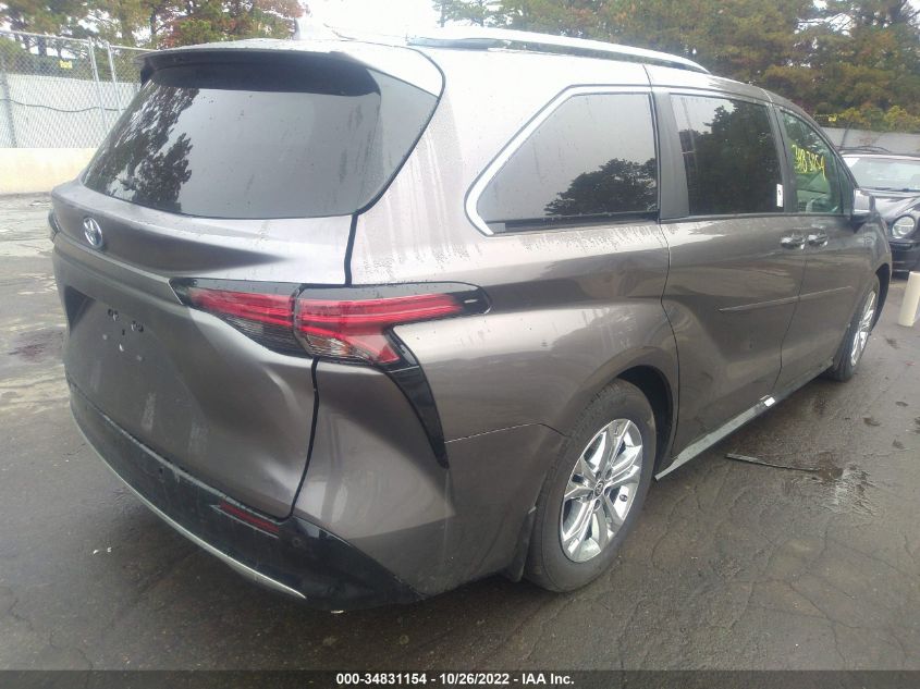 2022 TOYOTA SIENNA PLATINUM VIN: 5TDESKFC4NS066908