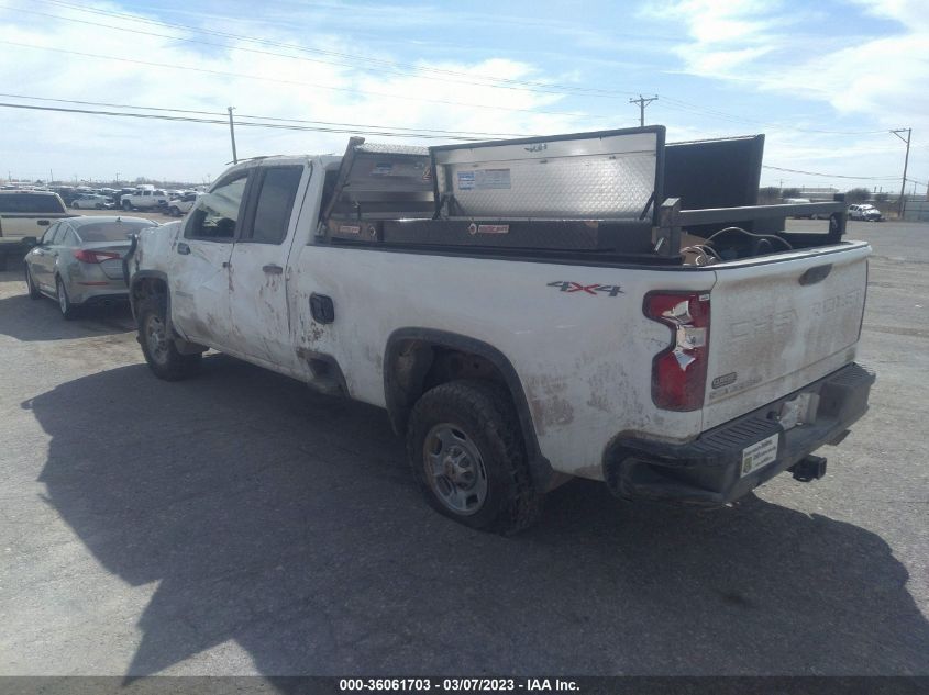 2022 CHEVROLET SILVERADO 2500HD WORK TRUCK VIN: 1GC2YLE74NF274458