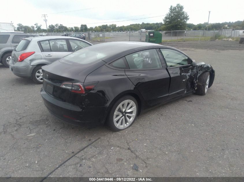 2022 TESLA MODEL 3 VIN: 5YJ3E1EA2NF189510