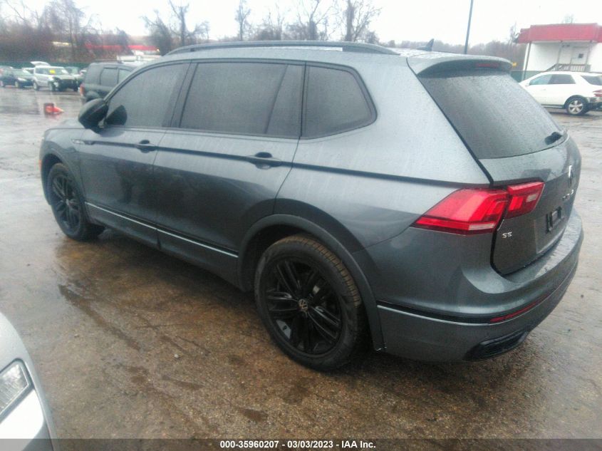 2022 VOLKSWAGEN TIGUAN SE R-LINE BLACK VIN: 3VVCB7AX0NM104392
