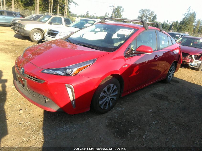 2020 TOYOTA PRIUS XLE VIN: JTDL9RFU1L3020701