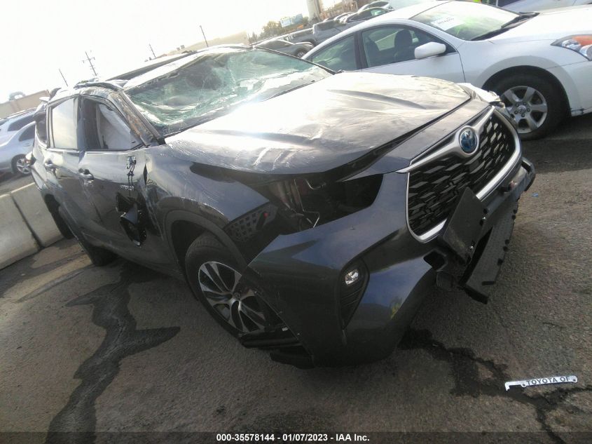 2021 TOYOTA HIGHLANDER HYBRID XLE VIN: 5TDGARAH8MS505520