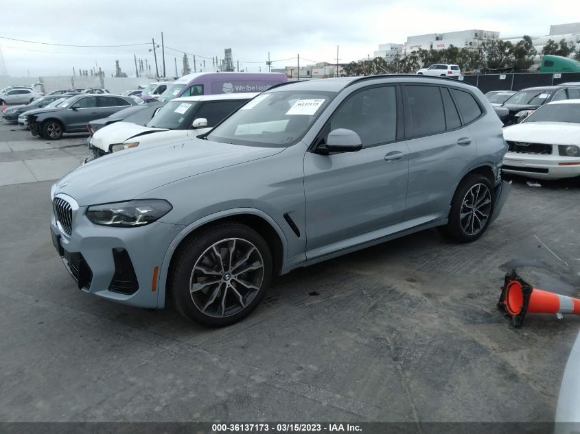 2022 BMW X3 SDRIVE30I VIN: 5UX43DP0XN9K60977
