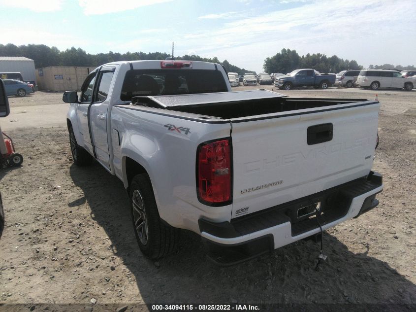 2021 CHEVROLET COLORADO 4WD WORK TRUCK VIN: 1GCGTBEN0M1151653