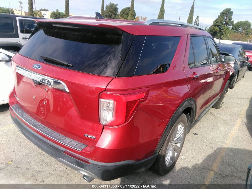 2021 FORD EXPLORER LIMITED VIN: 1FM5K7FW5MNA09561