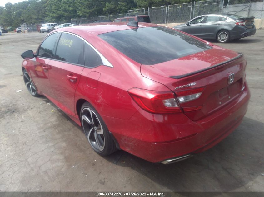 2021 HONDA ACCORD SEDAN SPORT VIN: 1HGCV1F38MA004126
