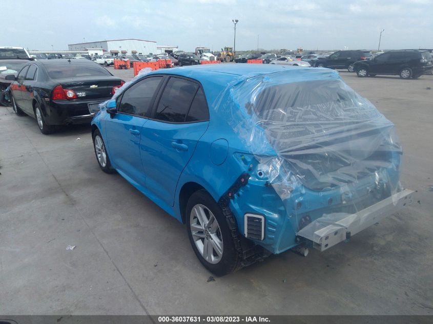 2022 TOYOTA COROLLA HATCHBACK SE/NIGHTSHADE/XSE VIN: JTND4MBE8N3163356