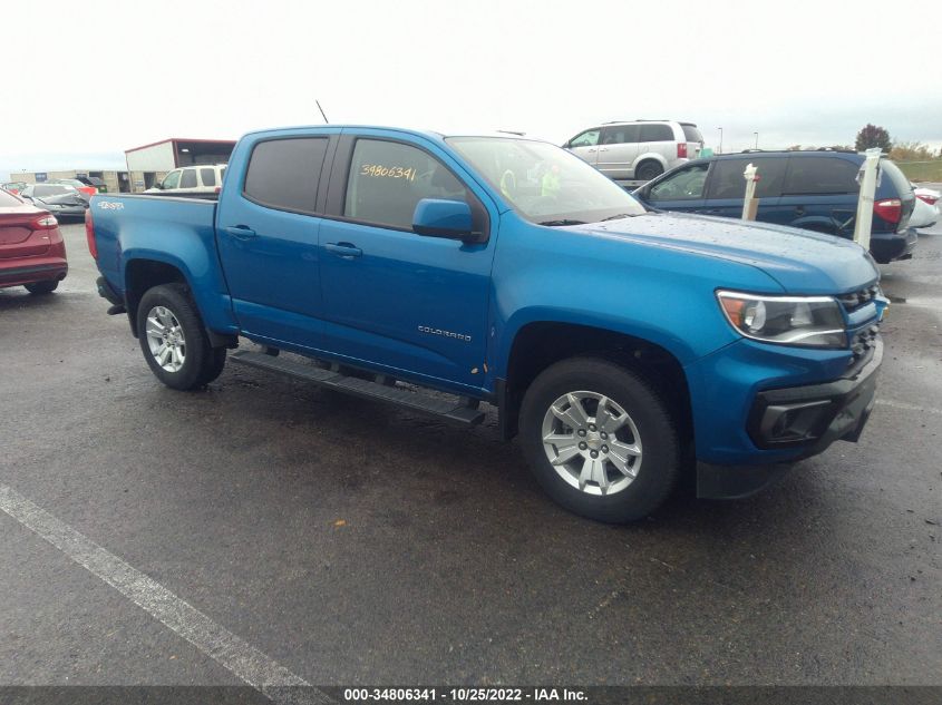 2021 CHEVROLET COLORADO 4WD LT VIN: 1GCGTCEN4M1135767