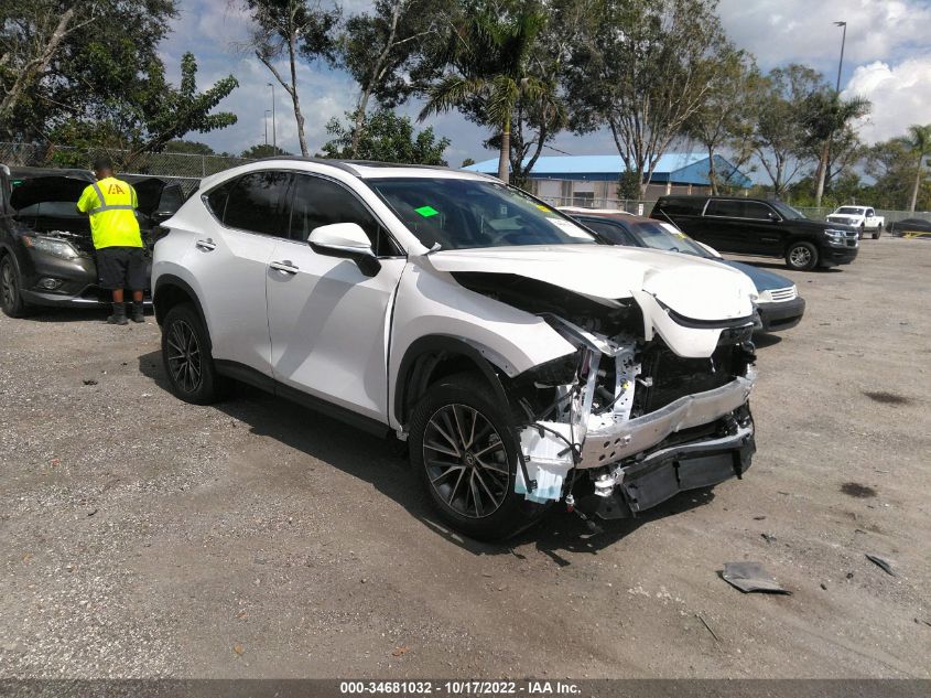 2022 LEXUS NX NX 350 PREMIUM VIN: 2T2GGCEZXNC012863
