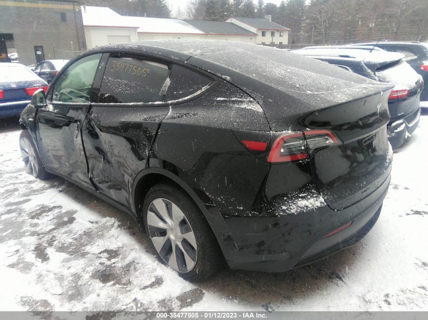 2022 TESLA MODEL Y LONG RANGE VIN: 7SAYGDEE6NF441623