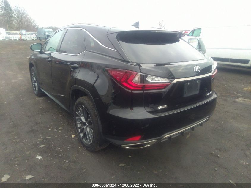 2021 LEXUS RX RX 350 F SPORT APPEARANCE VIN: 2T2SZMDA1MC300291