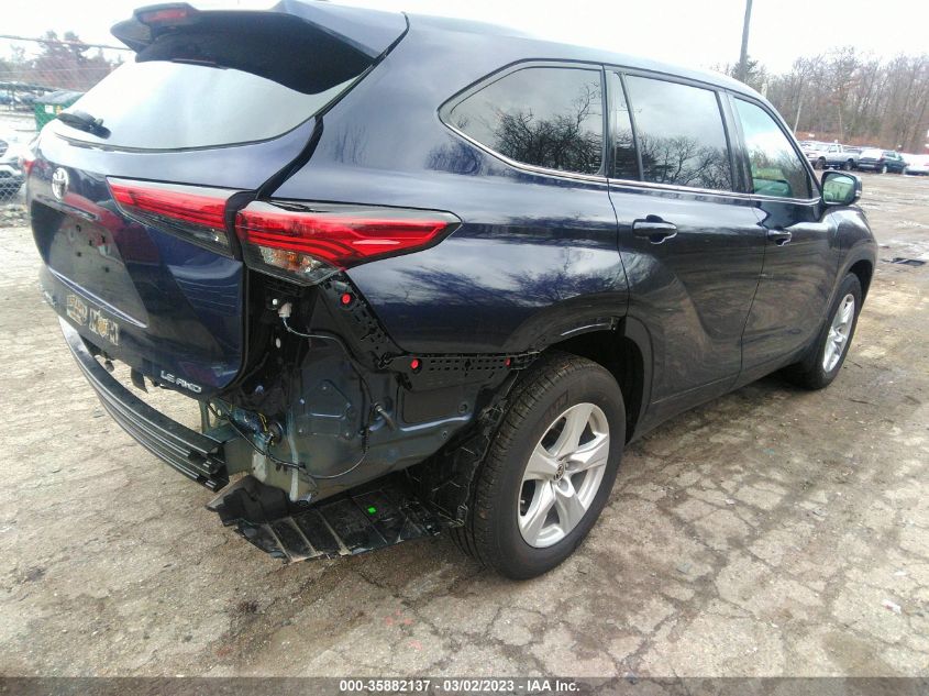 2022 TOYOTA HIGHLANDER LE VIN: 5TDBZRBH0NS580859