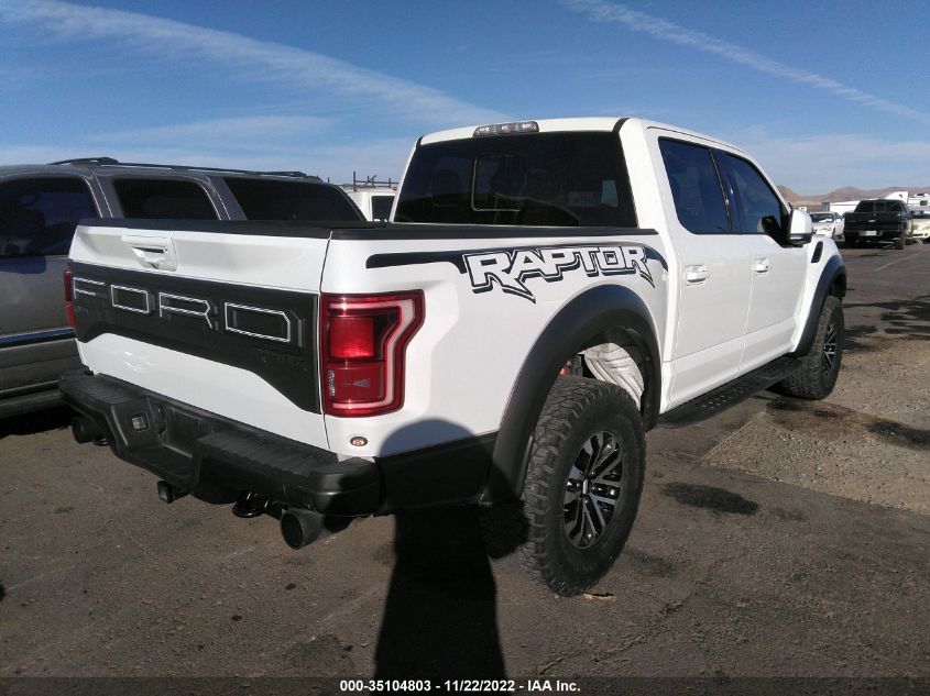 2020 FORD F-150 RAPTOR VIN: 1FTFW1RG0LFA14934