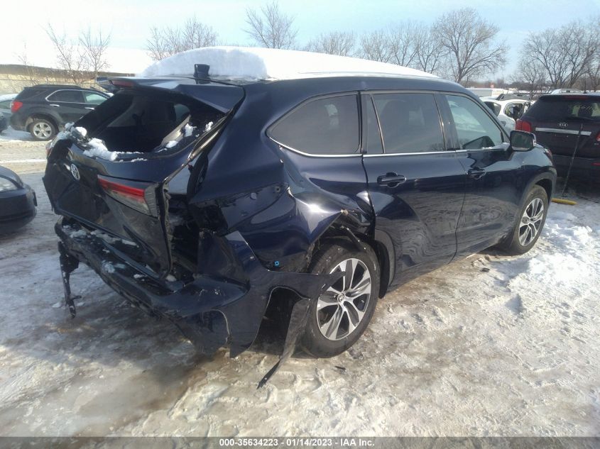 2021 TOYOTA HIGHLANDER XLE VIN: 5TDGZRBH1MS552850