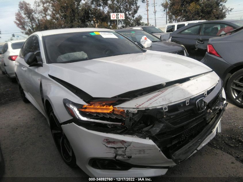 2021 HONDA ACCORD SEDAN SPORT SE VIN: 1HGCV1F46MA030037