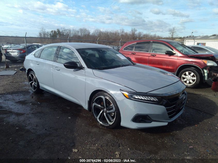 2022 HONDA ACCORD SEDAN SPORT VIN: 1HGCV1F34NA020244