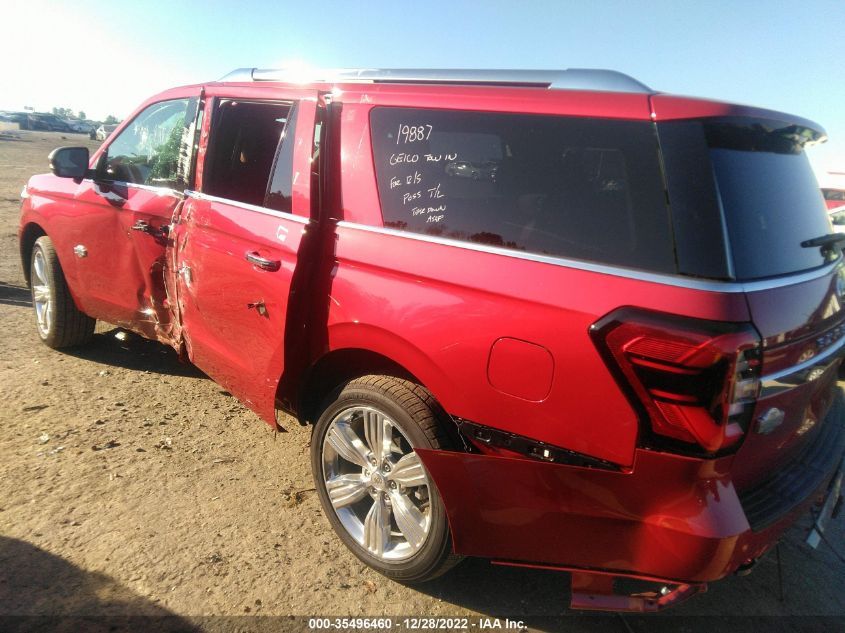 2022 FORD EXPEDITION MAX KING RANCH VIN: 1FMJK1PT3NEA54788