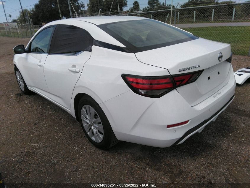 2022 NISSAN SENTRA S VIN: 3N1AB8BV5NY284330