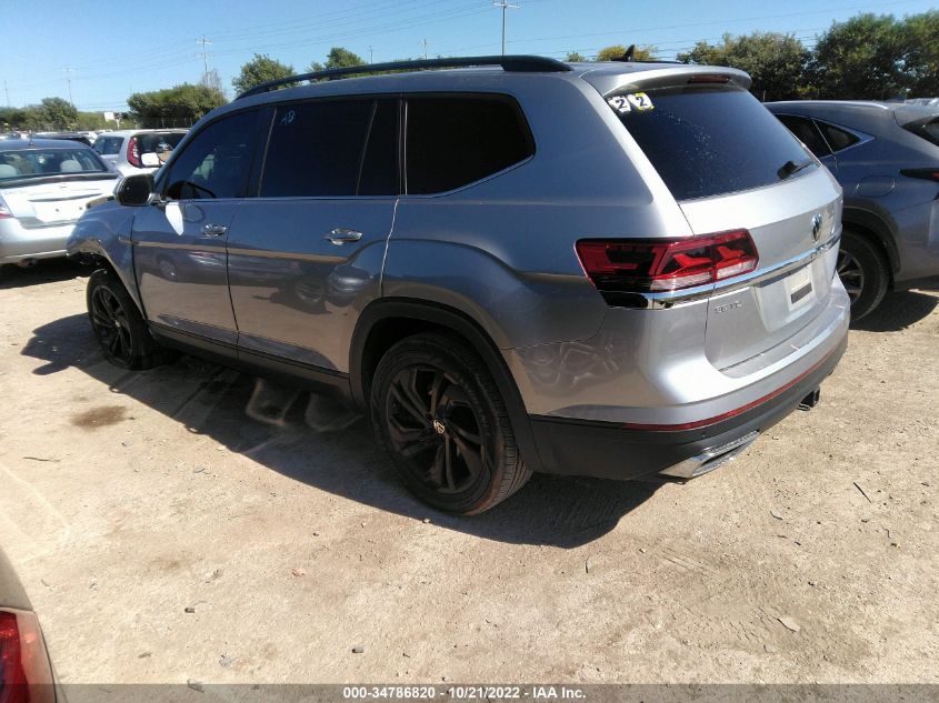 2021 VOLKSWAGEN ATLAS 3.6L V6 SE W/TECHNOLOGY VIN: 1V2JR2CA1MC566617