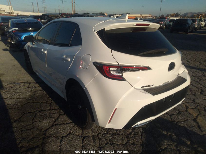 2022 TOYOTA COROLLA HATCHBACK SE/NIGHTSHADE/XSE VIN: JTND4MBE3N3188939