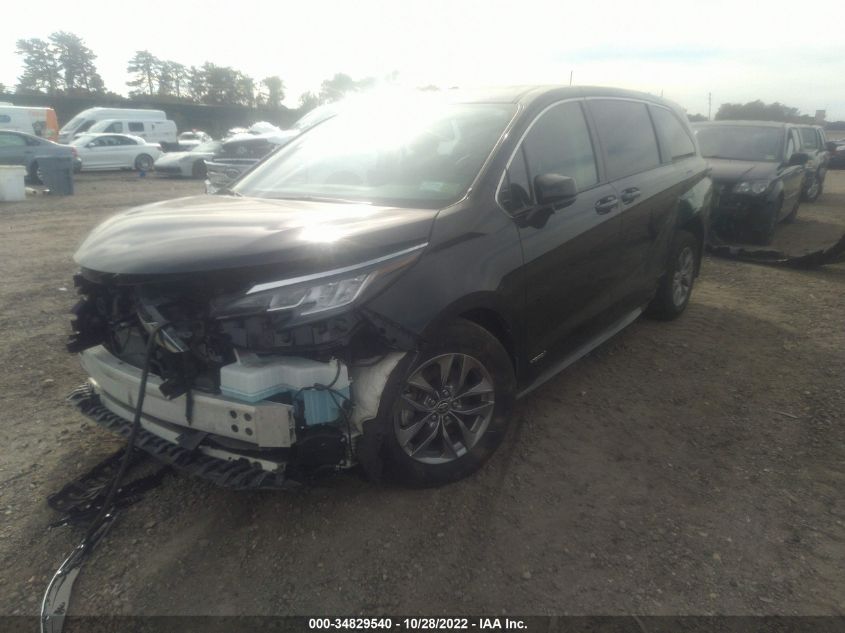 2021 TOYOTA SIENNA LE VIN: 5TDKSKFC8MS017423