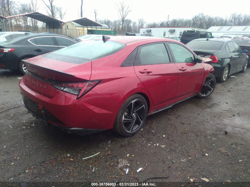 2021 HYUNDAI ELANTRA N LINE VIN: KMHLR4AF7MU172856