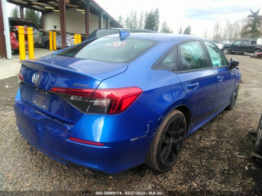 2022 HONDA CIVIC SEDAN SPORT VIN: 2HGFE2F51NH556526