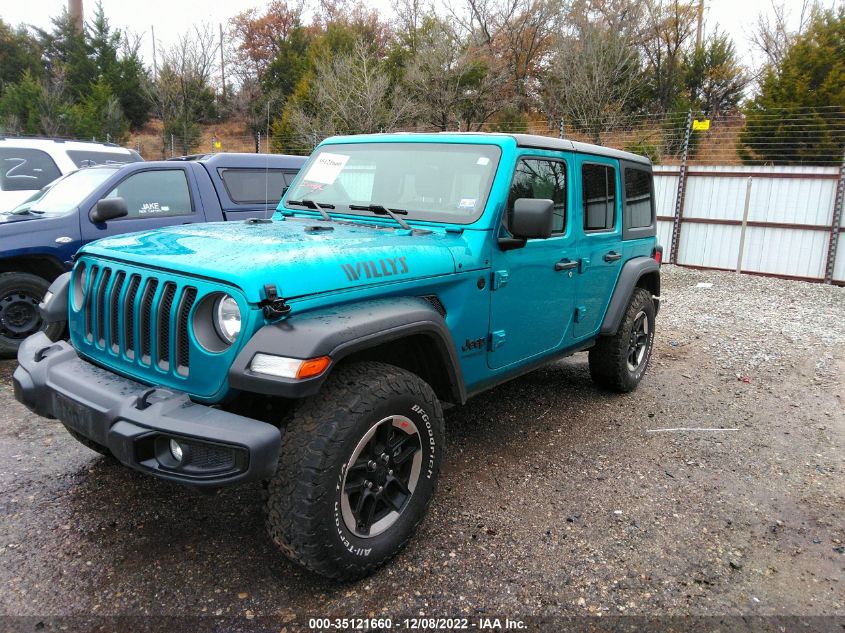 2020 JEEP WRANGLER UNLIMITED WILLYS SPORT VIN: 1C4HJXDGXLW315602
