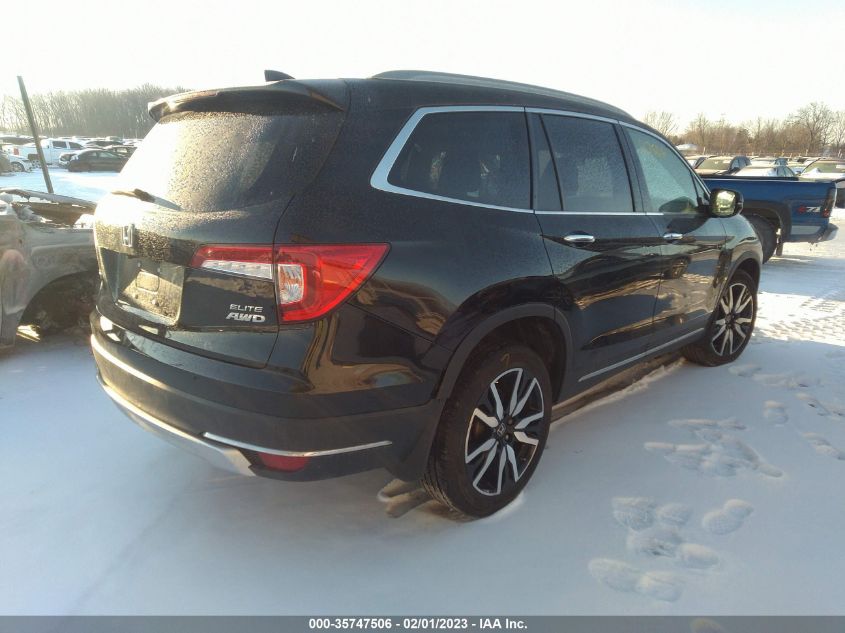 2021 HONDA PILOT ELITE VIN: 5FNYF6H08MB072130