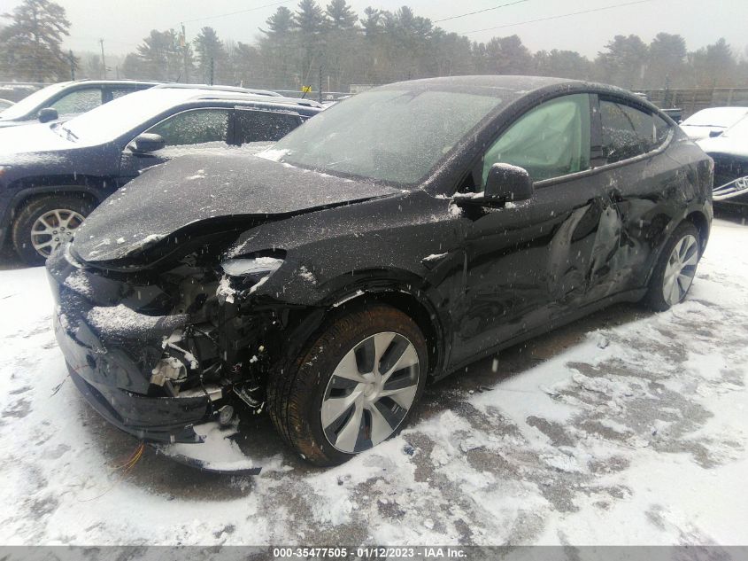 2022 TESLA MODEL Y LONG RANGE VIN: 7SAYGDEE6NF441623
