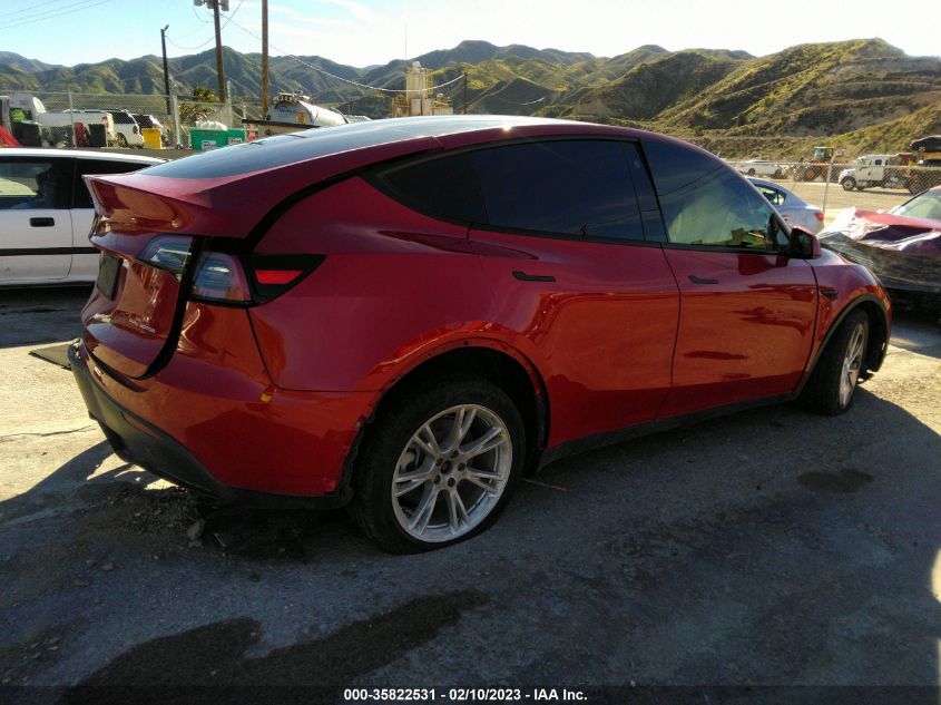 2022 TESLA MODEL Y LONG RANGE VIN: 7SAYGDEE0NF361573