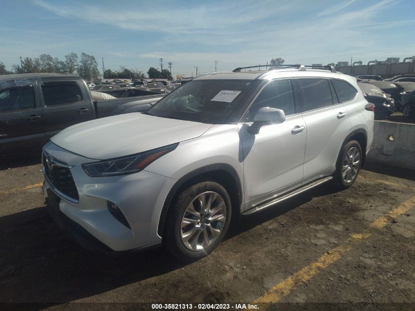 2022 TOYOTA HIGHLANDER LIMITED VIN: 5TDYZRAHXNS107255