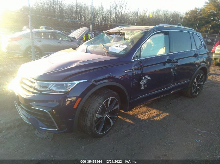 2022 VOLKSWAGEN TIGUAN SEL R-LINE VIN: 3VV4B7AX8NM057763