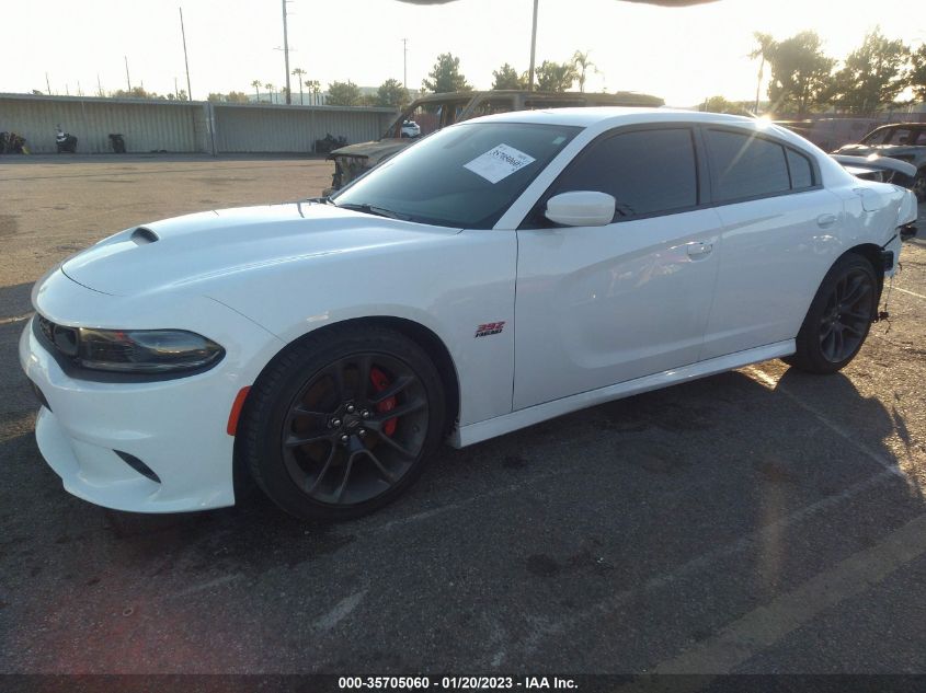 2022 DODGE CHARGER SCAT PACK VIN: 2C3CDXGJ0NH195680