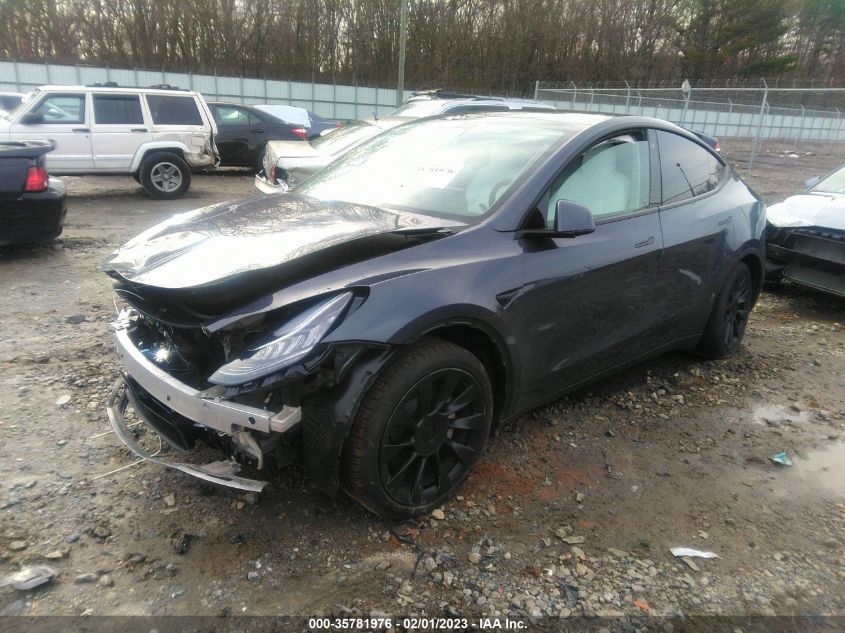 2023 TESLA MODEL Y LONG RANGE VIN: 7SAYGDEE9PF606812