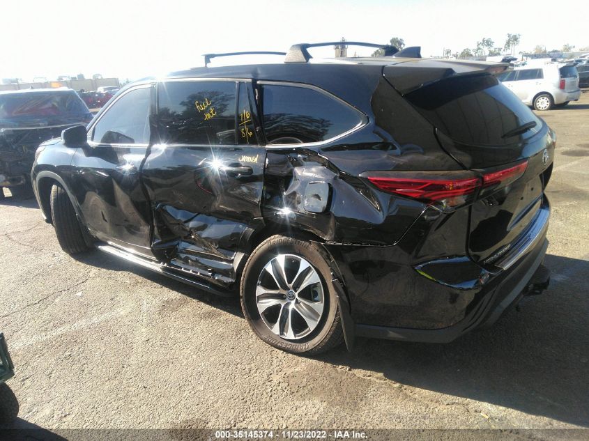 2022 TOYOTA HIGHLANDER HYBRID XLE VIN: 5TDHARAH0NS510975