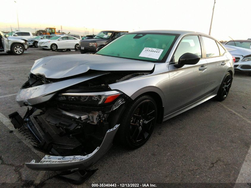 2022 HONDA CIVIC SEDAN SPORT VIN: 2HGFE2F5XNH579318