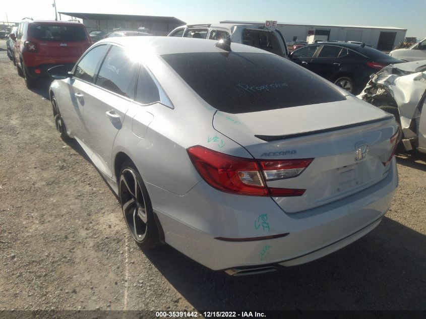 2021 HONDA ACCORD SEDAN SPORT VIN: 1HGCV1F33MA028544