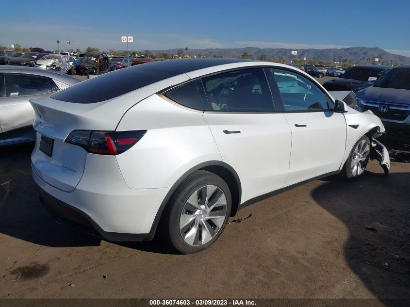 2022 TESLA MODEL Y LONG RANGE VIN: 7SAYGDEE5NF445744